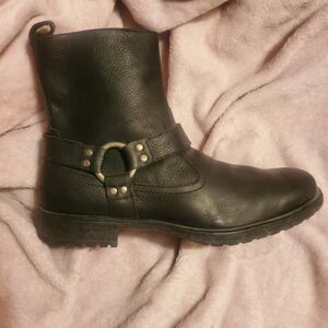 Lavorazione Artigianale Men's Black Suede Leather Pull-On Ankle Boots Size US 9